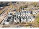 Aerial view of new townhouses, showcasing the neighborhood layout and design at 488 Hammons Way, Atlanta, GA 30315