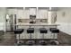 Modern kitchen with granite countertops, stainless steel appliances, and a central island with bar stools at 158 Bryon Ln Ln, Acworth, GA 30102