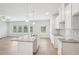 Modern kitchen featuring an island and stainless steel appliances at 2023 Wyndham Pl, Conyers, GA 30013