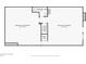 Basement floor plan featuring unfinished and finished areas, complete with bathroom and stairs at 5275 Redfield Ct, Atlanta, GA 30338