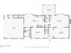 Floor plan displaying the first floor, including kitchen, dining room, living room, and garage dimensions at 5275 Redfield Ct, Atlanta, GA 30338