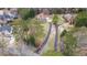 Overhead shot of a suburban home with a large yard, surrounded by lush greenery at 181 Pinehurst Ln, Marietta, GA 30068