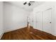 Bedroom featuring hardwood floors and double closets with white doors at 1446 Metropolitan Se Ave, Atlanta, GA 30316