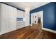 Stylish dining room with custom cabinetry and a view into living room at 1446 Metropolitan Se Ave, Atlanta, GA 30316