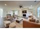 Bright living room featuring a fireplace, custom built-ins, and comfortable seating at 1960 Freestone Way, Marietta, GA 30064