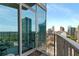 Balcony with stunning city skyline views at 860 Peachtree Ne St # 2001, Atlanta, GA 30308