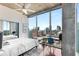 Bedroom with a workstation overlooking city views of Atlanta at 860 Peachtree Ne St # 2001, Atlanta, GA 30308