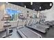 Modern gym equipment including treadmills and elliptical machines with city skyline views at 860 Peachtree Ne St # 2001, Atlanta, GA 30308