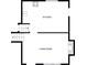 Downstairs floor plan featuring a kitchen, living room, and staircase at 10839 Mallard Dr, Jonesboro, GA 30238