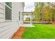 Exterior of the house featuring a covered patio and yard at 142 Henley St, Canton, GA 30114
