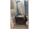 Bathroom sink vanity and toilet covered in plastic at 457 Rockborough Ter, Stone Mountain, GA 30083