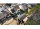 Drone shot of an amazing home and its backyard with swimming pool in a beautiful neighborhood at 7165 Cordery Rd, Cumming, GA 30040