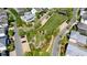 Aerial view of lush green lawns, landscaping, well-maintained streets, and charming homes at 7165 Cordery Rd, Cumming, GA 30040