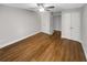 This bedroom includes wood-look floors, ample closet space, and bright natural light at 1950 S Inlet, Marietta, GA 30066