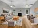 Beautifully staged living room with a fireplace, hardwood floors, and lots of natural light at 1950 S Inlet, Marietta, GA 30066