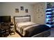 Well-lit bedroom decorated with a gaming theme and illuminated shelving at 2268 Redfern Rd, Dacula, GA 30019
