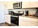 Modern kitchen featuring granite countertops, stainless steel appliances, and modern backsplash at 2268 Redfern Rd, Dacula, GA 30019