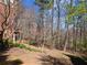 Backyard featuring a lush wooded area behind the house, a brick wall, and a natural setting at 1755 Presidents Dr, Lawrenceville, GA 30043
