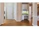Hallway with built-in desk and cabinetry at 1755 Presidents Dr, Lawrenceville, GA 30043