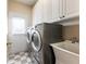 Functional laundry room with modern washer/dryer, sink, and ample cabinet space at 1755 Presidents Dr, Lawrenceville, GA 30043
