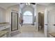 Well-appointed bathroom with a soaking tub, separate shower, and granite countertops at 5327 Saville Nw Dr, Acworth, GA 30101