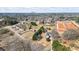 Panoramic aerial view of the property, highlighting its surroundings, mature trees, and proximity to amenities at 3955 Pucketts Rd, Snellville, GA 30039