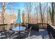 Inviting back deck featuring an outdoor dining set and umbrella, perfect for relaxing at 450 Congress Pkwy, Lawrenceville, GA 30044