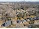 Neighborhood aerial view showcasing proximity to Atlanta skyline, mature trees and neighborhood streets at 853 Erin Sw Ave, Atlanta, GA 30310