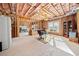 Unfinished basement featuring exposed insulation and framing at 330 Tupelo Trl, Canton, GA 30114