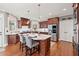 Modern kitchen with stainless steel appliances, granite countertops, and a functional island at 330 Tupelo Trl, Canton, GA 30114