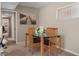 Dining area with a modern table and chairs, featuring neutral walls and decor at 91 Rumson Ne Rd # C34, Atlanta, GA 30305