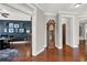 Hardwood floors accent this open foyer, with a view of the office and formal entrance at 201 Beacon Cv, Canton, GA 30114