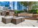 Relaxing common area with a fire pit and outdoor seating in a landscaped courtyard at 3445 Stratford Ne Rd # 2402, Atlanta, GA 30326