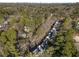 Aerial view of a neighborhood with a mix of mature trees and a view of the Atlanta skyline at 2384 Defoors Ferry Nw Rd, Atlanta, GA 30318