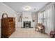 Bedroom features a fireplace, natural light, shelving and carpet at 1558 Nw Amberwood Creek Nw Dr, Kennesaw, GA 30152