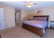 Bedroom with ceiling fan and double bed at 2974 Michelle Lee Dr, Dacula, GA 30019