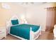 Cozy bedroom with a comfortable bed and side table at 2974 Michelle Lee Dr, Dacula, GA 30019