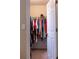 Walk-in closet with clothing rack and open door at 2974 Michelle Lee Dr, Dacula, GA 30019