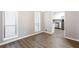 Dining area with natural light is located right off of the kitchen area at 5199 Mainstreet Park Dr, Stone Mountain, GA 30088