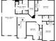 Second floor plan highlighting the bedrooms, bathrooms, and closet spaces at 4060 Rockmill Cv, Ellenwood, GA 30294