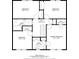 Second floor plan showcasing the layout of the bedrooms and bathrooms at 67 Blue Springs Sw Ct, Lilburn, GA 30047