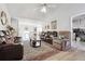 Cozy living room with a ceiling fan and hardwood floors at 760 Josh Ln, Lawrenceville, GA 30045