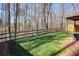 This backyard showcases the expansive lawn and perimeter fence at 3480 Buffington Ln, Cumming, GA 30040