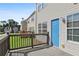 Backyard deck and blue back door at 5446 Waterfall Ct, Atlanta, GA 30349