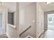 Hallway with wood-look flooring and white trim at 5446 Waterfall Ct, Atlanta, GA 30349