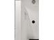 Modern shower featuring dark fixtures and a bright white interior at 150 Melody Ln, Fayetteville, GA 30215