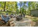 Enjoy outdoor gatherings with a stone fire pit and comfortable seating area at 275 Waverly W Trce, Roswell, GA 30075
