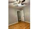 Bedroom featuring a ceiling fan and hardwood floors at 2102 Bedford Ct, Lithonia, GA 30058