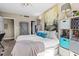 Bright bedroom showcasing a king-size bed, a workstation, and ample storage at 1 Biscayne Nw Dr # 804, Atlanta, GA 30309