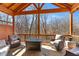 Inviting outdoor living area with comfortable seating and a scenic wooded view at 230 Society St, Alpharetta, GA 30022